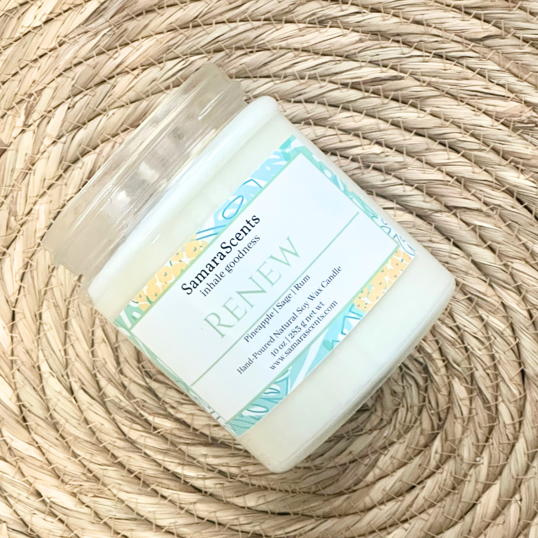 Renew Soy Wax Candle | Pineapple & Sage Blend