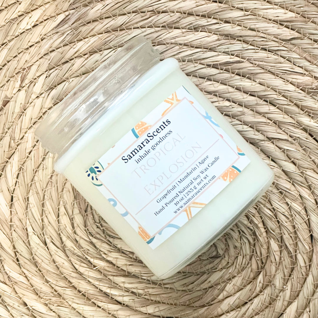 Tropical Explosion Soy Wax Candle | Citrus & Fruity Scent