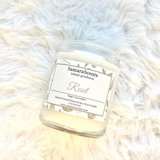 White Sage Lavender Soy Wax Candle 