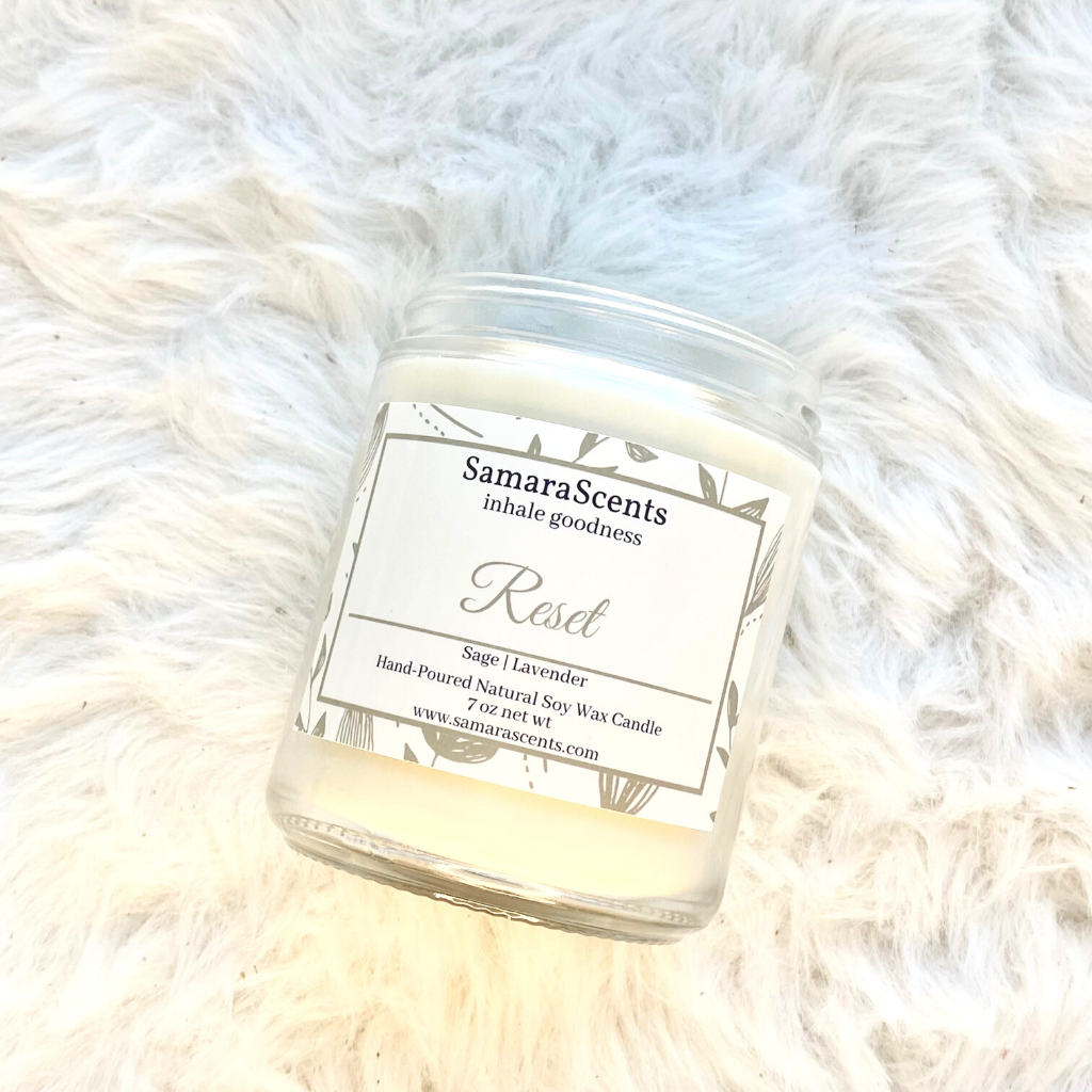 White Sage Lavender Soy Wax Candle