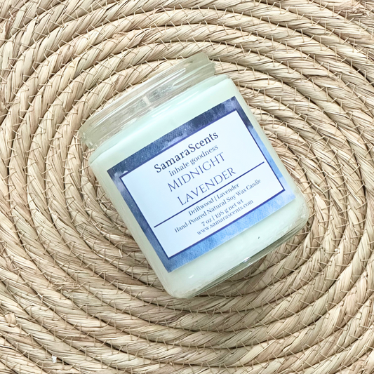 Midnight Lavender Soy Wax Candle | Lavender | Eucalyptus | Cedar