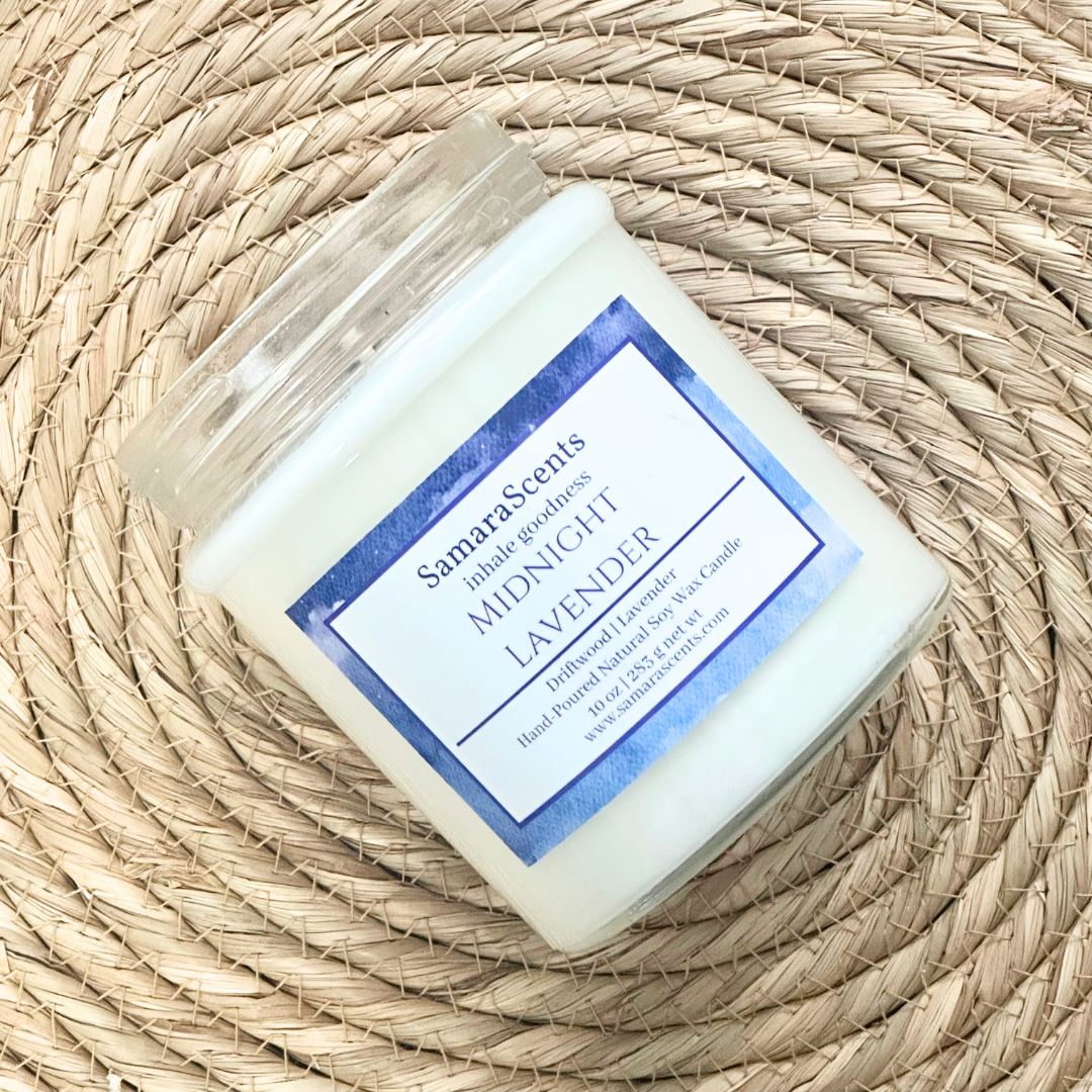 Midnight Lavender Soy Wax Candle | Lavender | Eucalyptus | Cedar