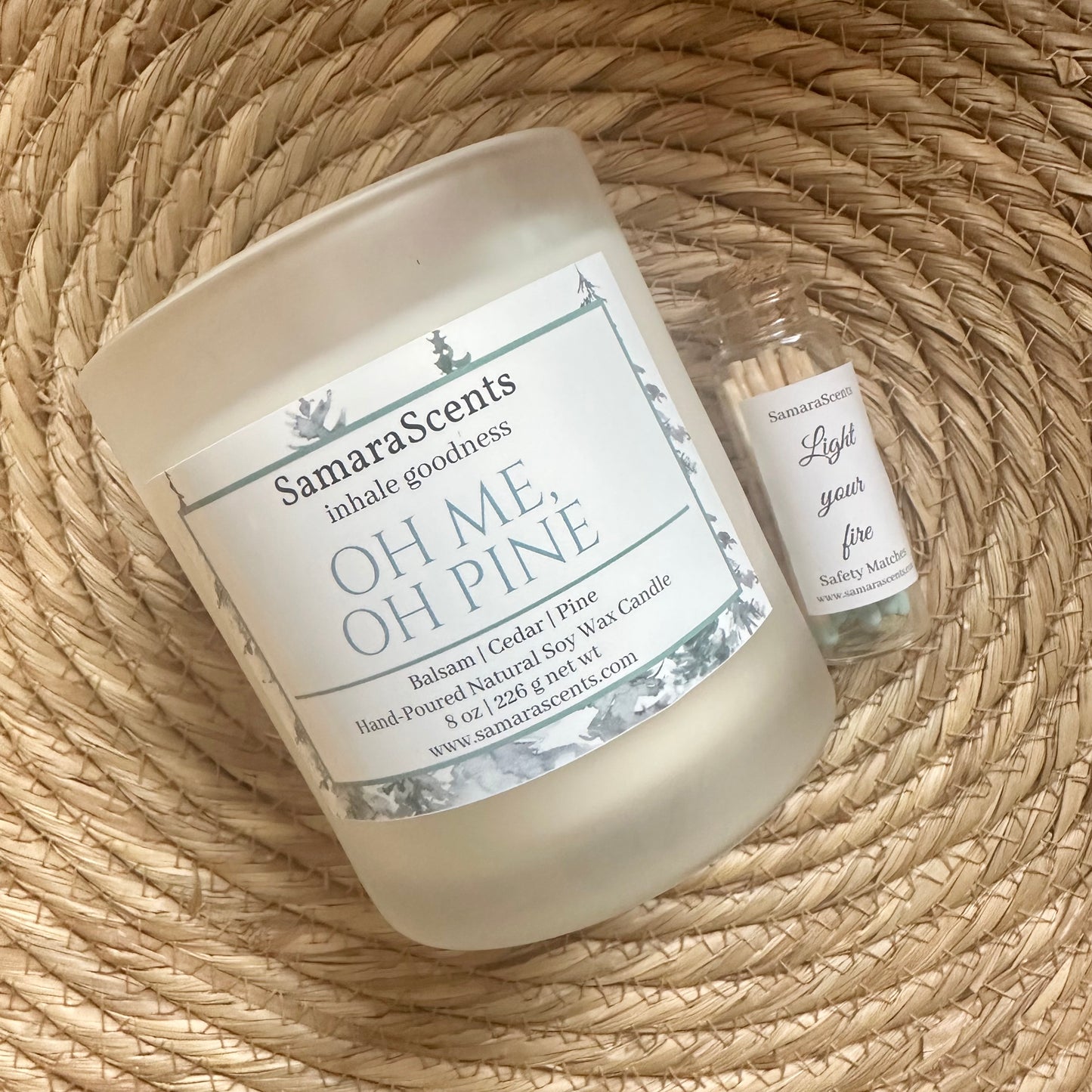 Oh Me, Oh Pine | Evergreen Forest Light & Spark Gift Set — Candle + Matches