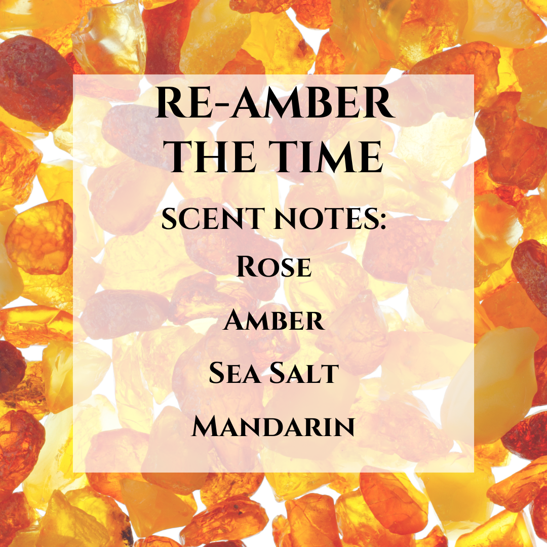 Re-Amber the Time Soy Wax Candle | Rose, Amber, Sea Salt, & Mandarin