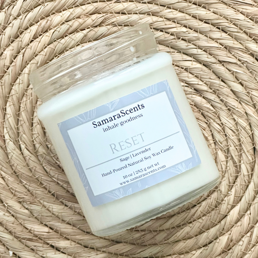 Reset Soy Wax Candle | Lavender, Sage & Sandalwood