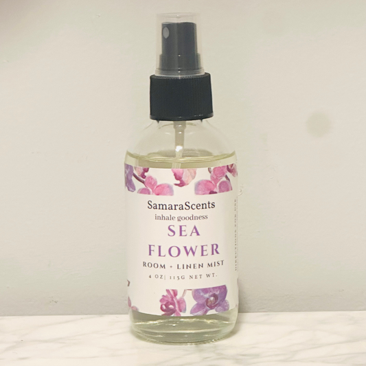 Sea Flower Multi-Purpose Room & Linen Spray | Sea Salt, Green Leaves & Jasmine