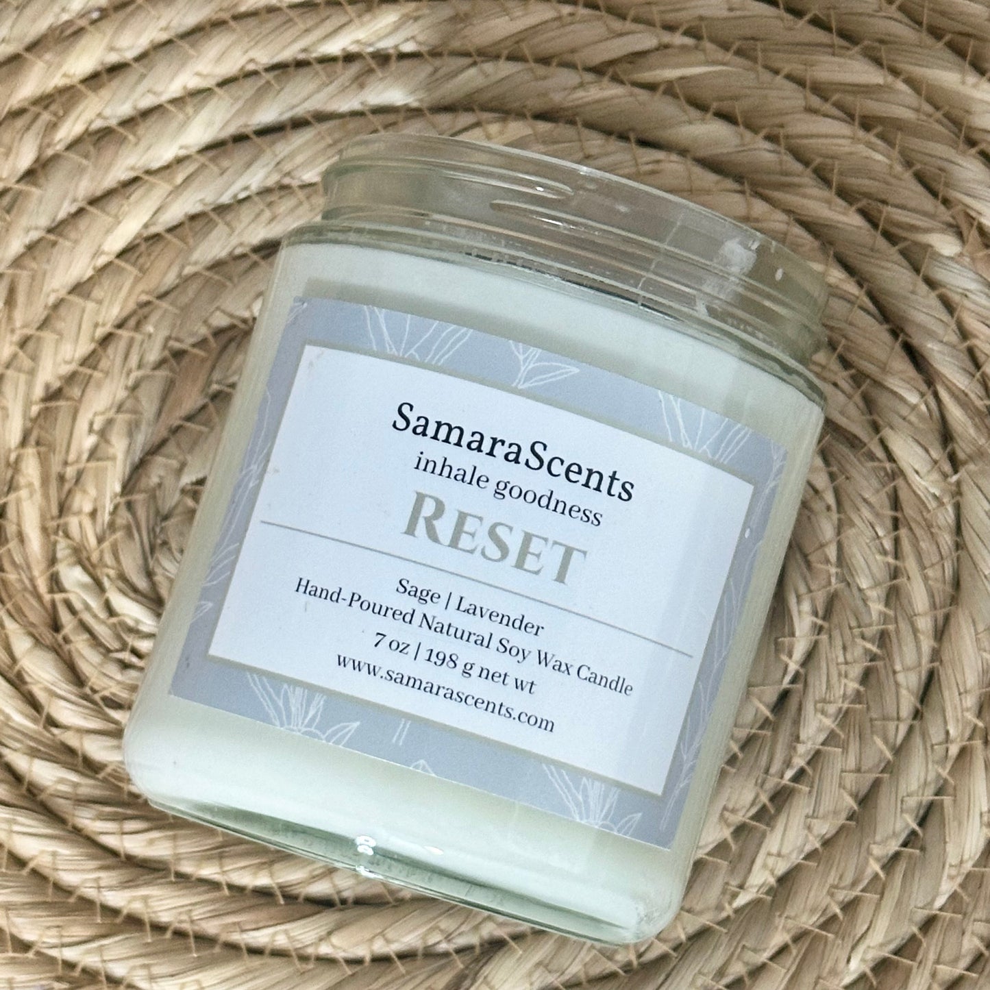 Reset Soy Wax Candle | Lavender, Sage & Sandalwood