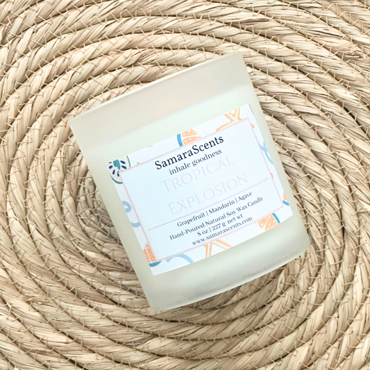 Tropical Explosion Soy Wax Candle | Citrus & Fruity Scent