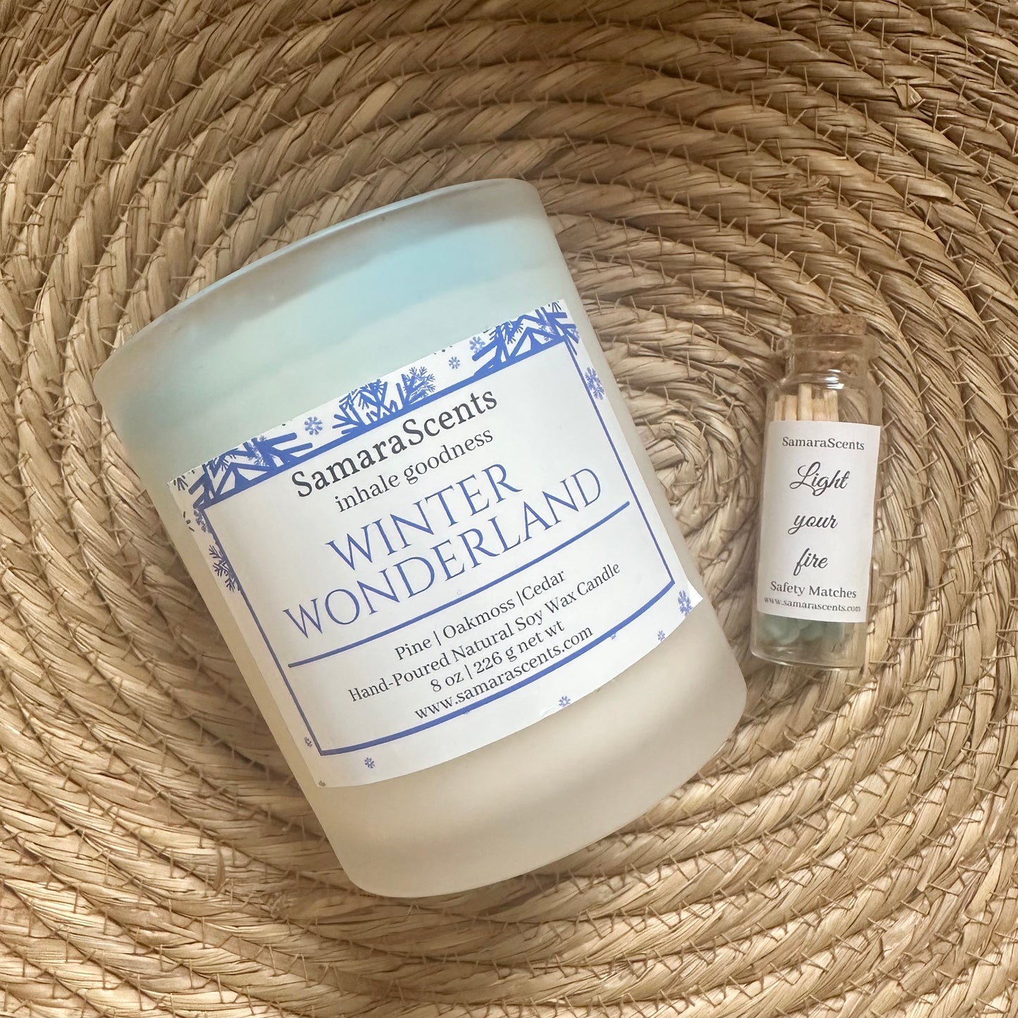 Winter Wonderland | Fresh Snowfall Light & Spark Gift Set — Candle + Matches