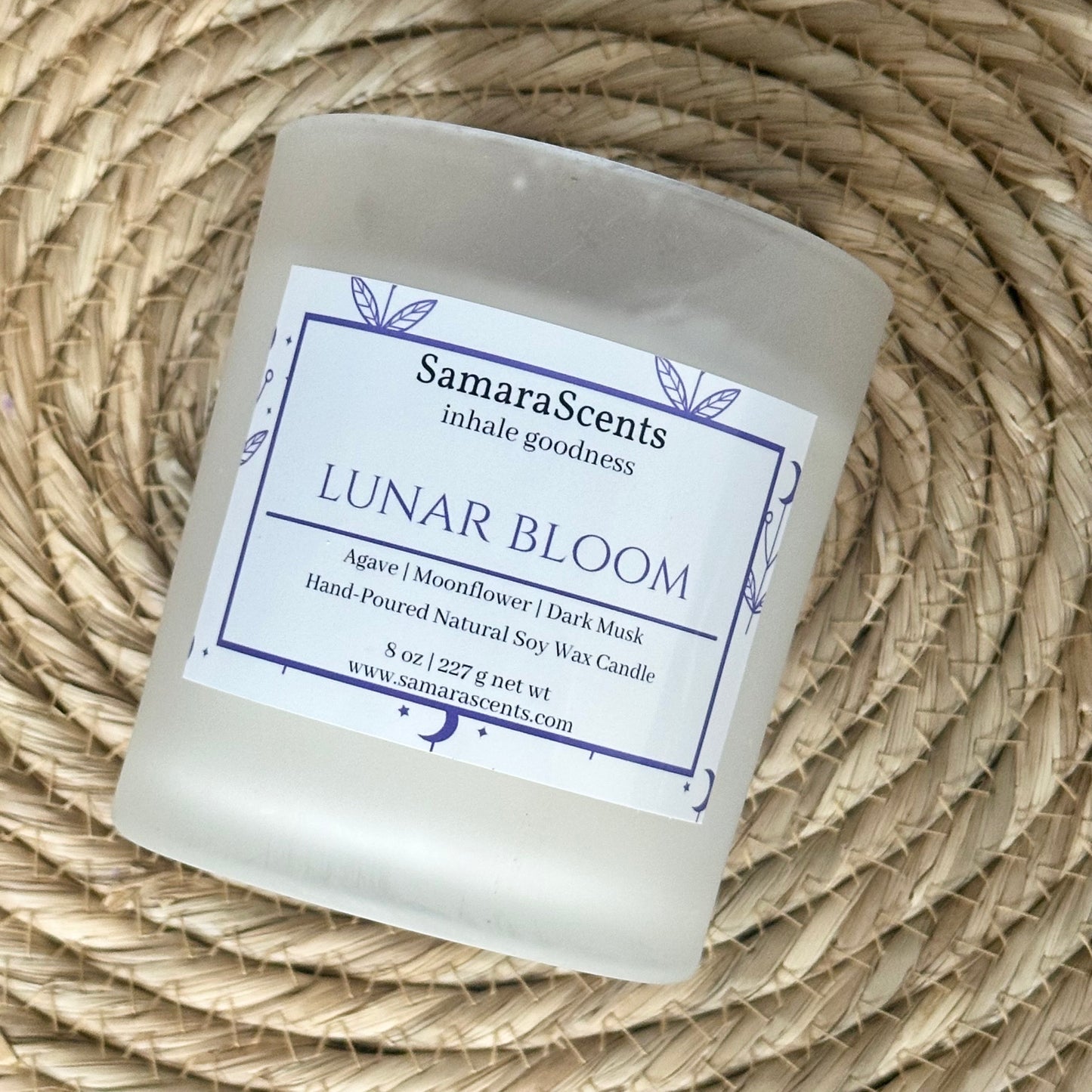 Lunar Bloom Candle – Pear, Agave, Rose & Cherry Blossom | Luxury Floral Musk Soy Wax Candle