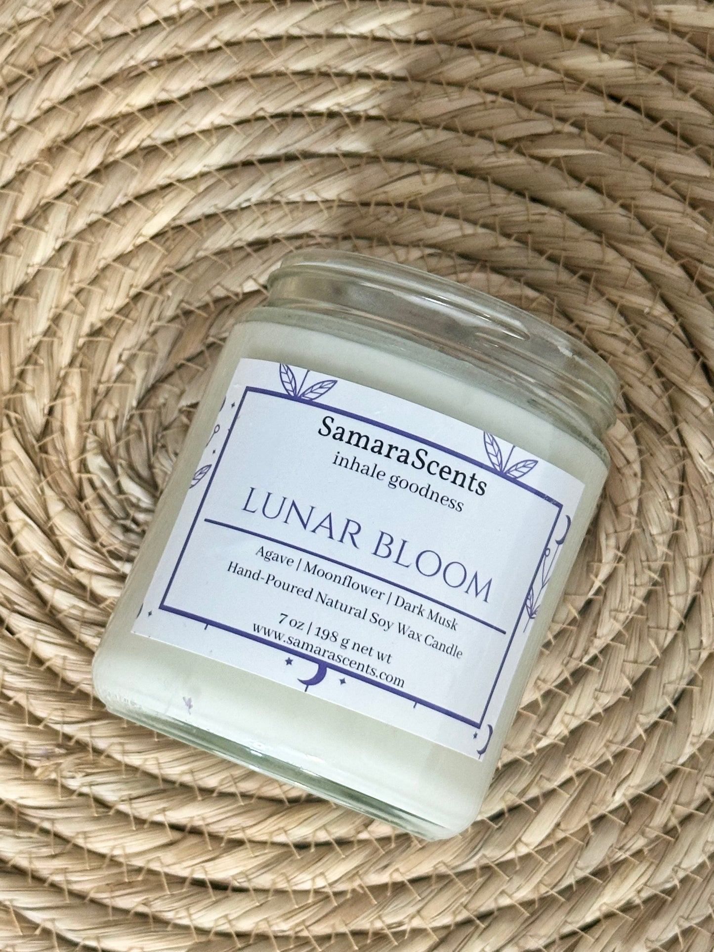 Lunar Bloom Candle – Pear, Agave, Rose & Cherry Blossom | Luxury Floral Musk Soy Wax Candle