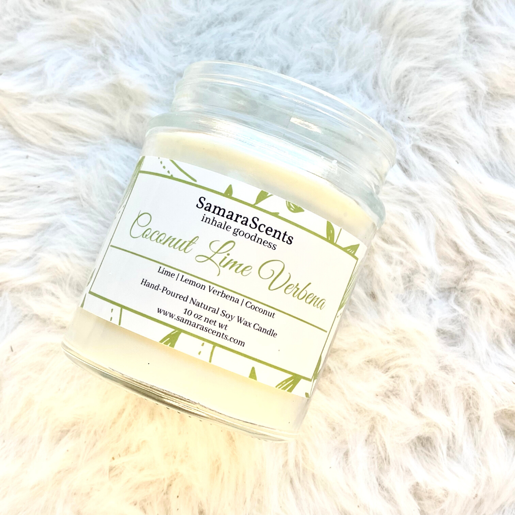 Coconut Lime Verbena Soy Wax Candle 