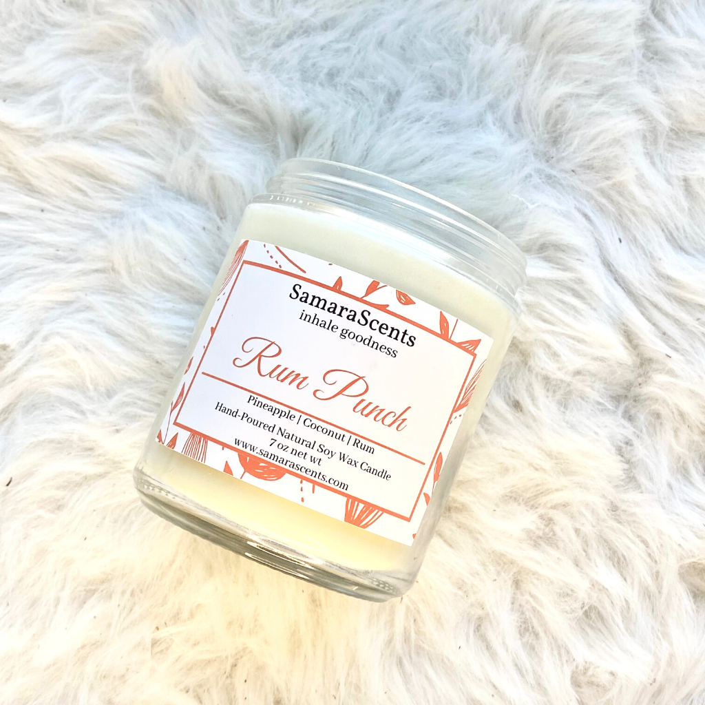 rum punch soy wax candle 