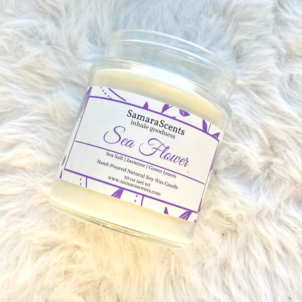 Sea Salt Orchid Medium Soy Wax Candle 