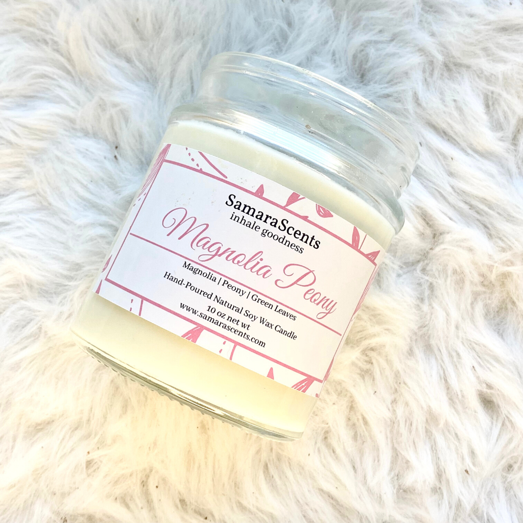 Magnolia Peony Soy Wax Candle 