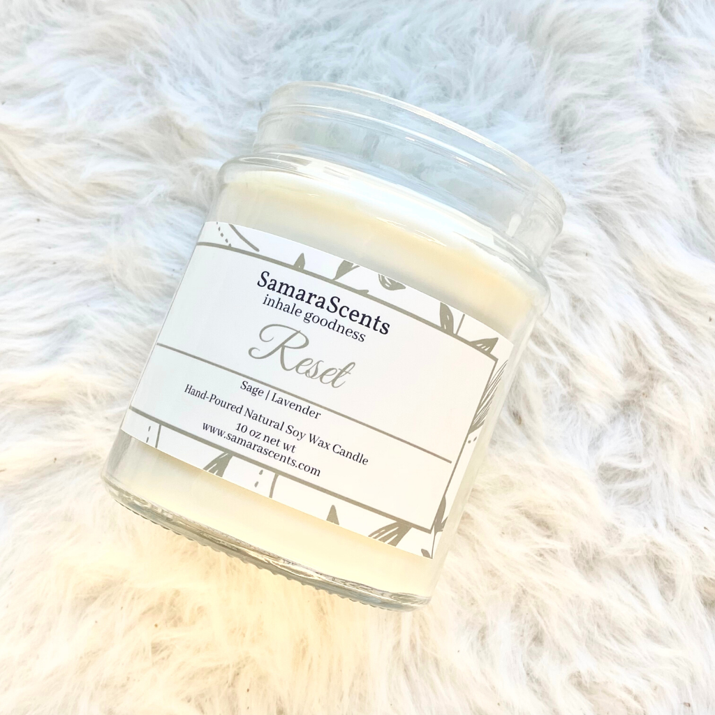 White Sage Lavender Soy Wax Candle 